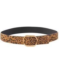 Pinko - Leopard Printed Buckled Belt - Lyst