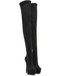Casadei - Flora Platform Over-The-Knee Boots - Lyst