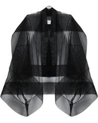 Maison Margiela - Solid-Color Tulle Shawl Dress - Lyst