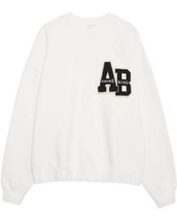 Anine Bing - Miles Logo-Patch Cotton Sweatshirt - Lyst