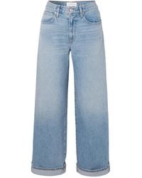 SLVRLAKE Denim - Noah Relaxed Turn Up High-Rise Straight-Leg Jeans - Lyst