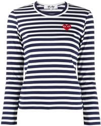 Comme des Garçons - Striped Cotton T-Shirt - Lyst