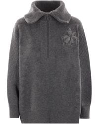 Brunello Cucinelli - Monili Embellished Knitted Jumper - Lyst