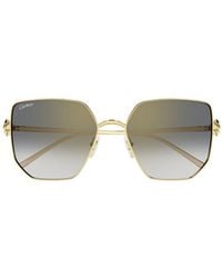 Cartier - Butterfly Frame Sunglasses - Lyst