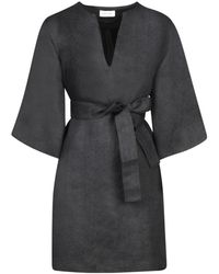 P.A.R.O.S.H. - P.A.R.O..H. Belted V-Neck Dress - Lyst