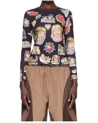 Chopova Lowena - Snippets Fitted Jersey T-Shirt - Lyst