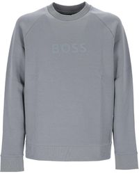 BOSS - Crew Neck Long-Sleeved Sweatshirt - Lyst