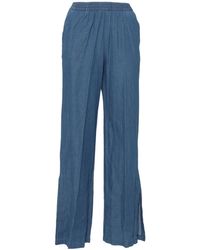 Aspesi - Relaxed Fit Wide Leg Cotton Pants - Lyst