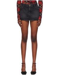 Jean Paul Gaultier - Five-Pocket Denim Mini Skirt - Lyst