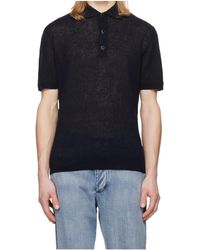 Barena - Short Sleeve Ribbed Polo Shirt - Lyst