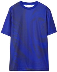 Burberry - Rose-Print Stretch-Jersey T-Shirt - Lyst