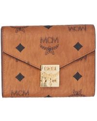 MCM - Visetos Monogram Printed Tri-Fold Wallet - Lyst