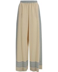 Ermanno Scervino - Medallion Trim Wide-Leg Pants - Lyst