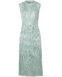 Jason Wu - Pleated Hammered Satin Midi Dress - Lyst