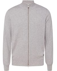 Brunello Cucinelli - Zip-Up High Neck Cardigan - Lyst