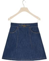 Patou - High-Rise Denim Skirt - Lyst
