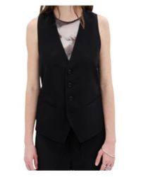 Ann Demeulemeester - Charlotte Button-Fastening Waistcoat - Lyst