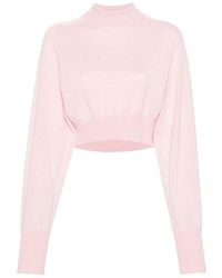 Sportmax - High Neck Long-Sleeved Jumper - Lyst