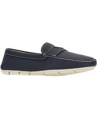 Prada - Triangle-Logo Loafers - Lyst
