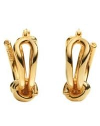 MM6 by Maison Margiela - Knot Detailed Hoop Earrings - Lyst