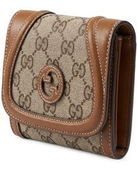 Gucci - Logo Patch Monogrammed Wallet - Lyst