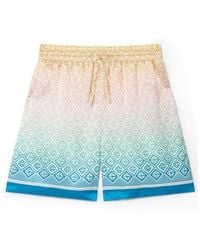 CASABLANCA - Mid-Rise Monogram-Printed Deck Shorts - Lyst