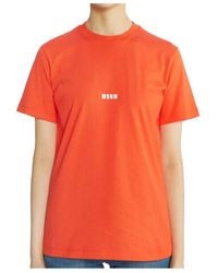 MSGM - Logo Details T-Shirt - Lyst