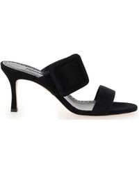 Manolo Blahnik - Gable High-Heeled Muller Sandals - Lyst