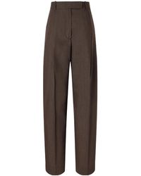 Rohe - Pleated Virgin Wool Straight-Leg Pants - Lyst