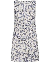 Posse - Rue Baroque-Print Mini Dress - Lyst