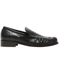 Acne Studios - Embossed-Detail Leather Loafers - Lyst