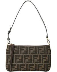 Fendi - Letter Print Shoulder Bag - Lyst