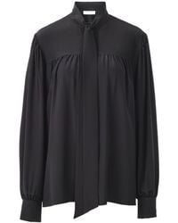 Chloé - Chloé Tied-Neck Long-Sleeve Shirt - Lyst