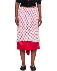 Comme des Garçons - Mid-Length Skirt With Woven Tulle Mesh - Lyst