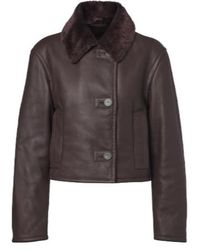 JOSEPH - Liri Shearling-Trimmed Leather Jacket - Lyst