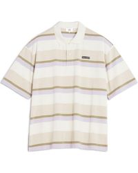 Maison Kitsuné - Maison Kitsuné Striped Ss Oversize Polo Shirt - Lyst