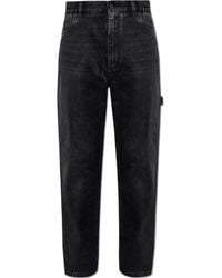 Dolce & Gabbana - Logo Plaque Straight Leg Jeans - Lyst