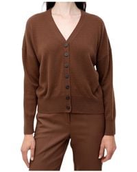 Marella - V-Neck Ribbed Knit Top - Lyst