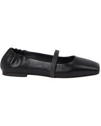 Brunello Cucinelli - Square Toe Flat Shoes - Lyst