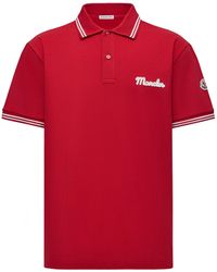 Moncler - Lapel Short Sleeve Polo Shirt - Lyst