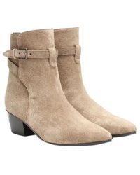 Saint Laurent - Round Head Boots - Lyst