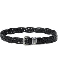 Brunello Cucinelli - Braided Calfskin Belt With Detailed Buckle And Tip - Lyst