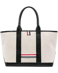 Thom Browne - Rwb-Stripe Detailed Top Handle Bag - Lyst