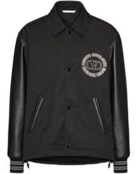 Valentino - Buttoned Long-Sleeved Varsity Jacket - Lyst