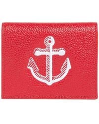 Thom Browne - Anchor Embroidered Cardholder - Lyst