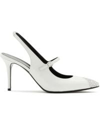 Alessandra Rich - Embellished Slingback Pumps - Lyst