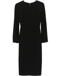Semicouture - Round Neck Long Sleeve Dress - Lyst