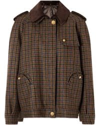 Blazé Milano - Chausie Checked Wool Trench Jacket - Lyst