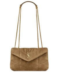 Saint Laurent - Toy Puffer Logo Plaque Shoulder Bag - Lyst