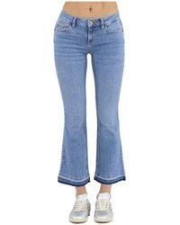 Liu Jo - Unfinished Hem Bootcut Jeans - Lyst